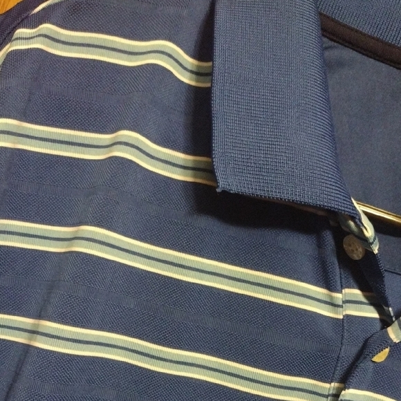 Chaps Men's Navy and White Striped Polo Shirt​ - Picture 5 of 6